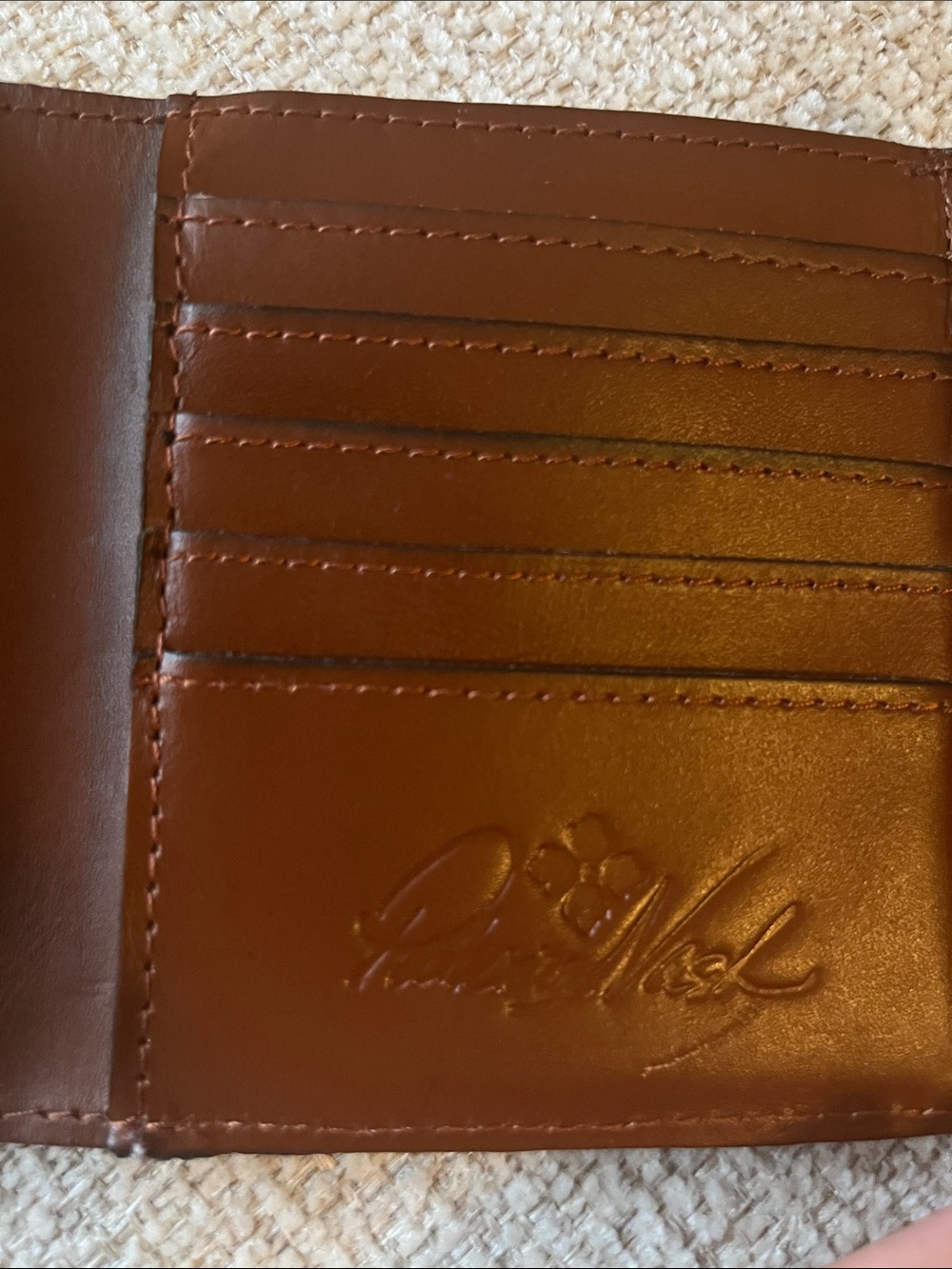 Patricia Nash Bi-Fold Leather Wallet in the vibrant Marigold Harvest seaso - Picture 7 of 10